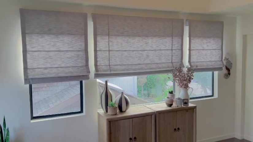 Custom Roman Shades - Dana Point